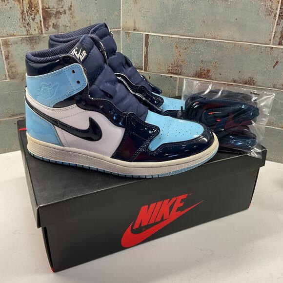 AIR JORDAN 1 Retro High Og Blue Chill Cd0461 401 Womens W7.5 Authenticated - Picture 1 of 10